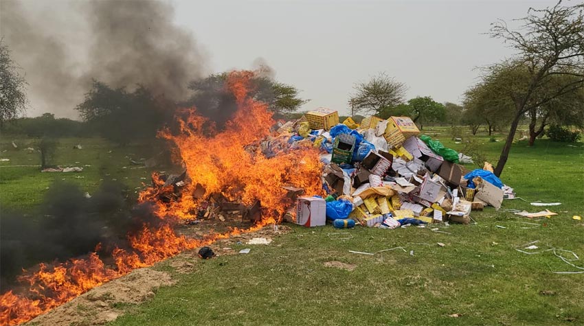 Journée internationale de la lutte contre la drogue : La Subdivision des Douanes de Fatick a procédé ce mardi 28 juin à la destruction de près de 4 tonnes de chanvre indien